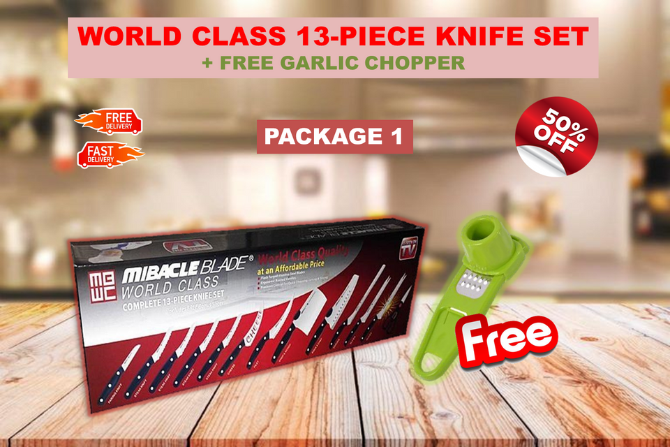 MIRACLE BLADE - 13 PIECE KNIFE SET