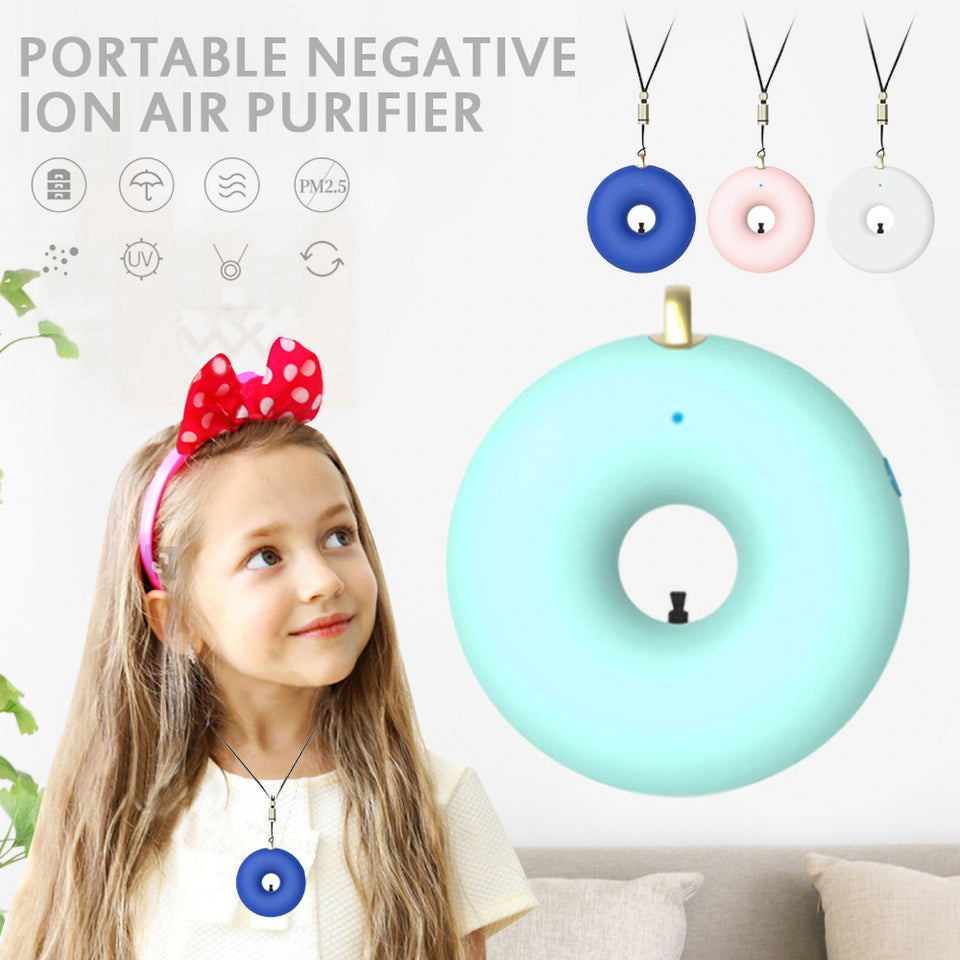 Wearable Air Purifier Necklace (Plus 1 Box KN95 Mask)